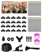 66FT Drip Irrigation System with 40 Nozzles, Automatic Drip Irrigation Kit, Garden Watering System with Dual-Head 360° Bendable Spray Nozzles for Lawn, Raised Bed (66FT, 40 Nozzles)