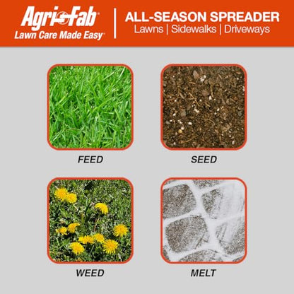 Agri-Fab Tow Behind ATV/UTV Broadcast Spreader for Seed, Fertilizer, Salt and Ice Melt, 185 lb Capacity with 12 Ft Spread Width - style: 185 lb. Direct Rod Control Tow-Behind ATV/UTV Spreader