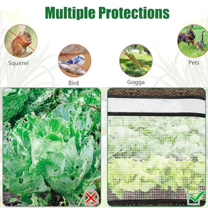 Verveens Pop Up Garden Row Cover, 45x22x16 for Raised Beds