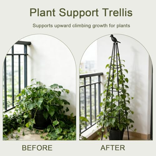 Garden Trellis, 47” Plant Trellis for Climbing Plant, 1 Pack Plant Support