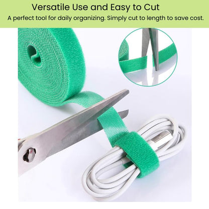 Plant Ties Hook and Loop Garden Tapes 1/2'' Wide Fabric Fastening Tape Double Sided Self Gripping Strap Reusable Adjustable Cable Ties Garden Vines Ties, Soft Plant Tie (1/2 Inch x 32 ft, Green) - size: 1/2 Inch x 32 Feet