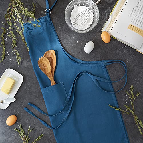 DII Everyday Basic Kitchen Collection - color: Blue, size: Regular Size Chef Apron