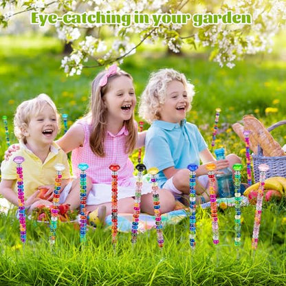 230 Pcs Beaded Garden Stakes DIY Fairy Wand Kit, 12 in - size: 10 IN Diamonds