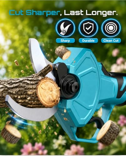 SEESII Electric Pruning Shears 4 Modes, 1.8” Cut Electric Pruners Cordless - color: Blue