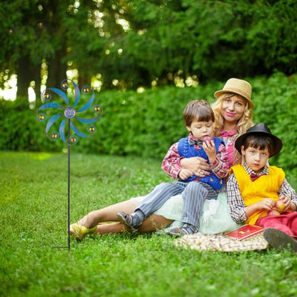 Stargarden 2Pack Wind Spinner, Outdoor Wind Sculptures - color: Small-blue-2