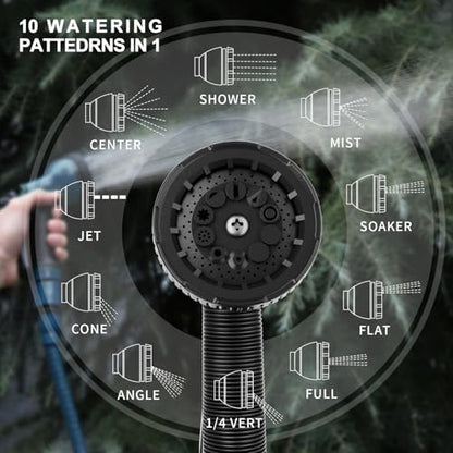 Besiter Garden Hose Nozzle Sprayer: 2 Pack 10 Watering Patterns Spray Nozzles Heavy Duty Hose Head Hose Attachment RoyalBlue - color: RoyalBlue