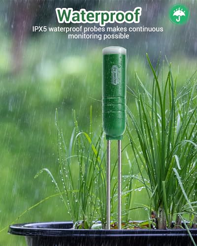 Dr.Meter Temperature/Light/Time/Soil 4-in-1 Soil Moisture Meter