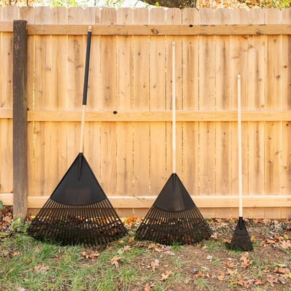 8-inch Wooden-Handled Polyester Shrub and Leaf rake