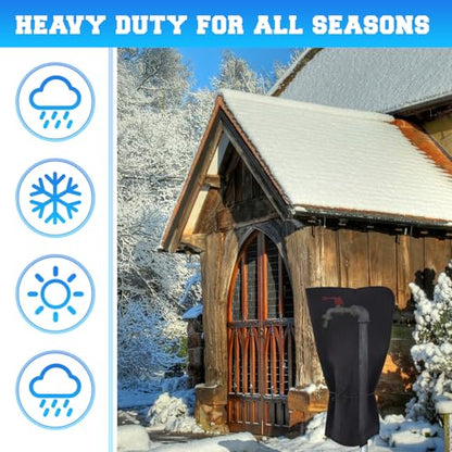 1 Pcs 25.2" L x 14 W Electric Heated Outdoor Faucet Cover for Winter - size: 25.2"L x14"W