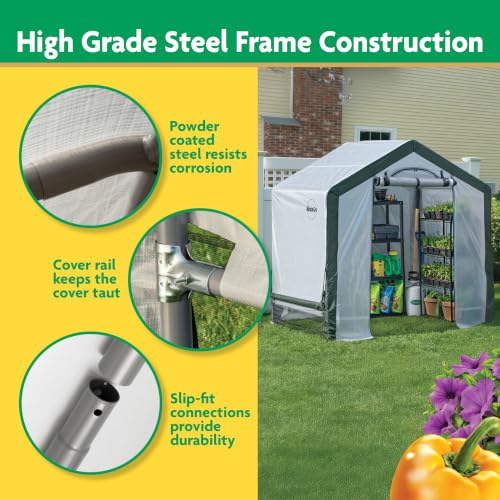 Miracle-Gro Walk-in Indoor/Outdoor Greenhouse, Clear, 6 x 4 x 6 ft - size: 6' x 4' x 6' - 2025 Model