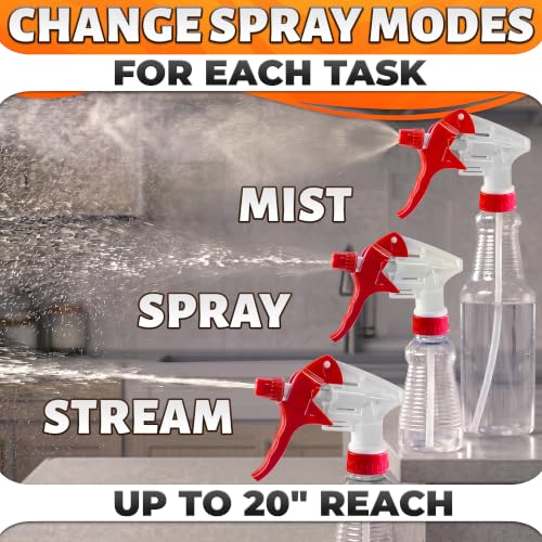 Spray Bottle Nozzle Replacement 12 Pack, Fits 8-32oz Bottles (Red) - color: 12 Pcs Red