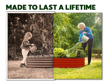 Plant & Plot Galvanized Raised Garden Beds Outdoor // 4×2×1 ft (2-Pack) Planter Raised Beds for Gardening, Vegetables, Flowers (Red) // Large Metal Garden Box - color: Red