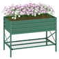 Outsunny Raised Garden Bed with Galvanized Steel Frame, Green - color: Green