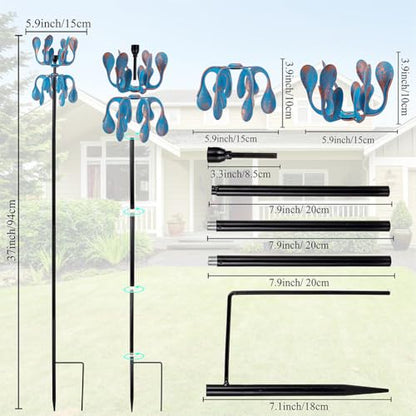 Wind Spinners Outdoor Metal Wind Spinner 360 Degrees Rotating