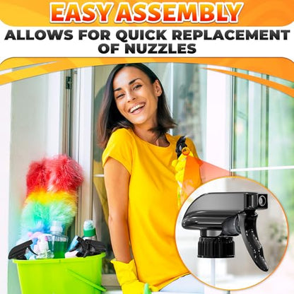 4 Pack Spray Nozzle for Bottles, Trim-to-Fit Tube; Plastic (Black) - color: 4 Pcs Black