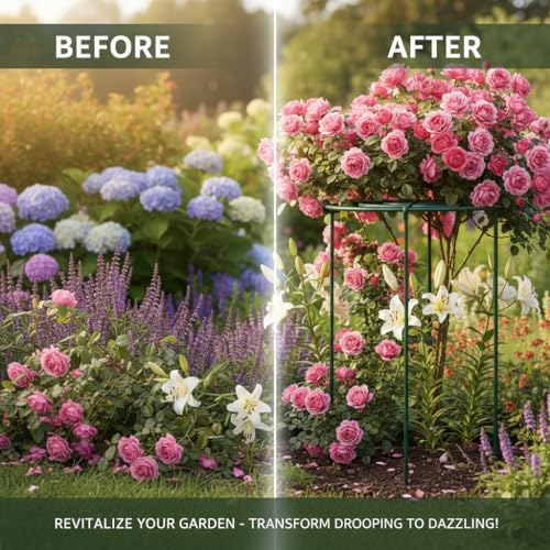 DAYUMKOU 8 Pack Peony Cages and Supports, 11.5" D x 12" H - size: 8pc 11.5"x12"