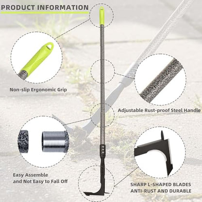 Crack Weeder, Long Handle Crevice Weeding Tool, 48" Weeder Tool