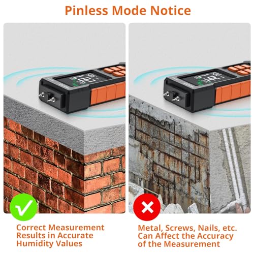 Proster 2-in-1 Moisture Meters Pin Pinless Tester for Wood/Drywall
