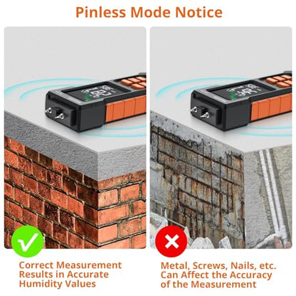 Proster 2-in-1 Moisture Meters Pin Pinless Tester for Wood/Drywall