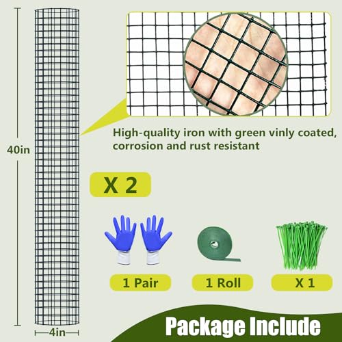 2 Pack Metal Moss Pole, 40" Moss Poles for Plants Monstera, Stackable Sphagnum Moss Pole for Climbing Plants Work with Sphagnum Moss(2 Pack 40") - color: 2 Pack 40"