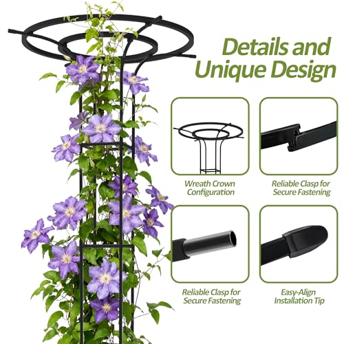 Trellis for Climbing Plants Outdoor - 69" Plant Support, (2PCS) - size: 69"H-2pcs