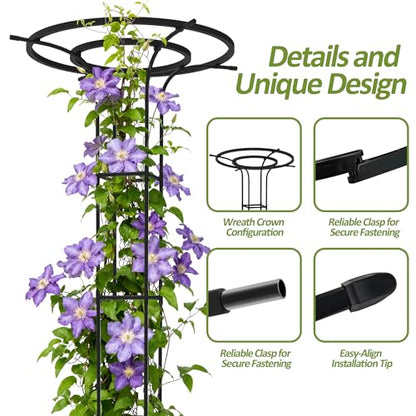 Trellis for Climbing Plants Outdoor - 69" Plant Support, (2PCS) - size: 69"H-2pcs