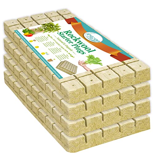 Legigo 1 Inch Rockwool Cubes Seed Starter Plugs for Hydroponics, 200 Plugs - color: 4 Sheet, size: 1" Plugs