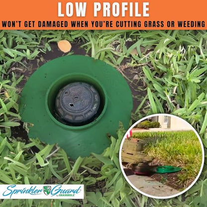 GRASSHOLE Sprinkler Head Guard Protector - Prevents Damage from Mowers & Trimmers - 5 Pack - Plastic - size: 5 Pack