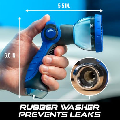 VIKING Hose Nozzle, 10 Spray Patterns, Thumb Control for Cars and Homes - style: 10 Pattern Thumb Control