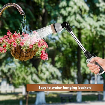 RESTMO Heavy Duty Metal Hose Wand, Watering Wand for Garden Hose - color: Gold