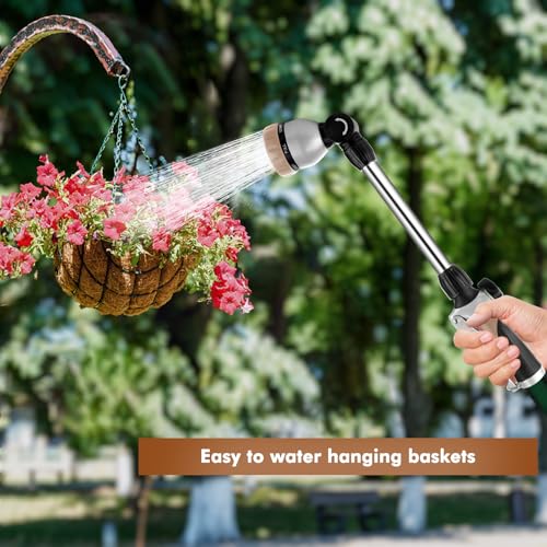 RESTMO Heavy Duty Metal Hose Wand, Watering Wand for Garden Hose - color: Gold
