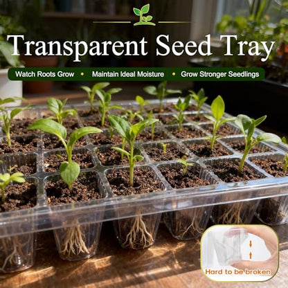 40 Cells Seed Starter Tray with Grow Light + Integrated Heating