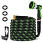 Garden Hose 25 FT, Non-Expanding Water Hose with 10 Pattern Spray Nozzle - size: 25FT