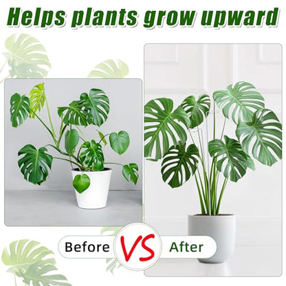 5 Pack Extendable Metal Plant Stakes, 7-24.5IN Adjustable Monstera Supports