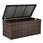 VINGLI 132 Gallon Outdoor Wicker Storage Box