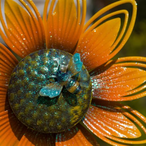 2 Pack Sunflower Wind Spinner, Sunflowers Pinwheels for Yard and Garden - color: Sunflowers