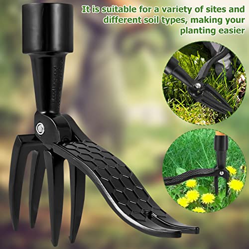 Weed Puller Tool Head Replacement, Weeding Puller Remover Tool Stand Up Heavy Duty for Yard Garden, 4 Claws Steel Head Artifact Uprooting Weeder Tool Design Easily Remove Weeds (No Handle)
