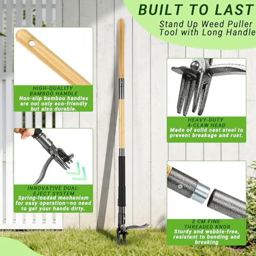 Weed Puller Tool for Garden Lawn Yard, 43.5" - size: 43.5"