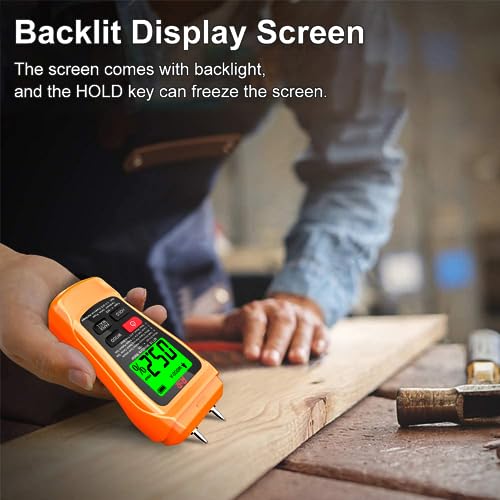 RDINSCOS Wood Moisture Meter Tester for Firewood & Lumber - color: Oranges