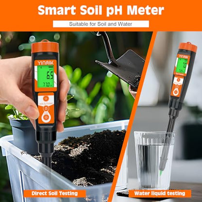 Digital pH Meter for Soil, YINMIK Soil pH Tester for Potted Plants
