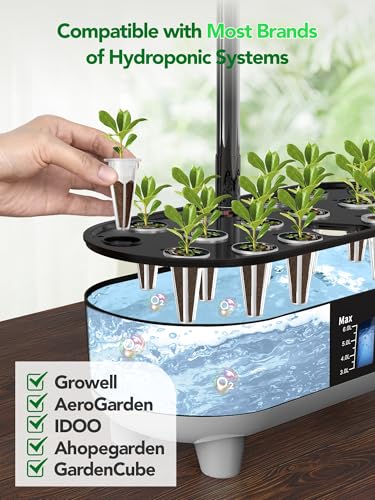 Growell 120 Pcs Grow Sponges with 120 Pcs Pod Labels, Hydroponic Pods Kit - size: 240 Pack