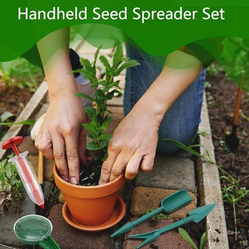 17 PCS Mini Seed Spreader, New Mini Gardening Spreaders, Mini Sowing Seed Dispenser, Reusable Handheld Small Seed Planter Tool for Tiny Seeds