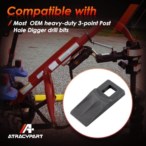 Auger Teeth Cutting Edge Replacement for 3 Point Post Hole Digger (4 Pack)