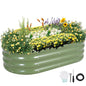 Galvanized Raised Garden Bed Outdoor- 4x2x1FT Planter Box, Green - color: Green, size: 4x2x1ft