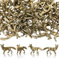 Civaner 50 Pcs Mini Fox Figurine, Mini Brass Figurines, Small Retro Animals - style: Fox