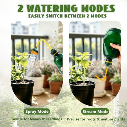 450ML Small Watering Can, 2 in 1 Spray Head for Indoor Plants, Green - size: Green-2pcs