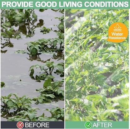 6.5 x 10 FT Clear Greenhouse Plastic Sheeting, 6 Mil Polyethylene Film Heavy Duty, Water Sun Frost Wind Dust Resistant Winter Hoop House Toughness Plastic Cover for Farming, Gardening, Agriculture,DIY - size: 6.5 x 10 FT