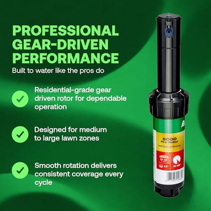 Rain Bird 5000 Heavy Duty Simple Adjust Gear Driven Rotor Sprinkler Head