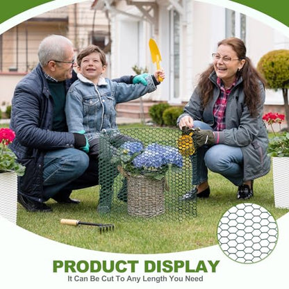 Plant Protectors from Animals with Extra Wide 20" Chicken Wire - 400" Long Complete DIY Metal Mesh Kit for Large Garden & Craft Projects - size: 20*400 Inch