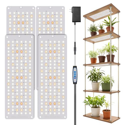 Garpsen Grow Lights for Indoor Plants, 6000K, for Seed Starting, 4Panels - size: 4Panels